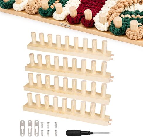 Chunky Blanket Loom,Wooden Loom for Chunky Blanket, Loom for Chunky Yarn, Frame Beginner Friendly Yarn Craft for Home Decor & Large Throw Blankets (48 Inch) in Kuwait