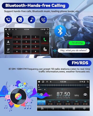 [4G+64G] Android Car Radio for Chevrolet Camaro 2008 2009 2010 2011 2012 2013 2014 2015 with Carplay Android Auto 9 Inch Touch Screen Bluetooth FM RDS/WiFi/GPS Navigation/SWC+AHD Backup Camera in Saudi Arabia