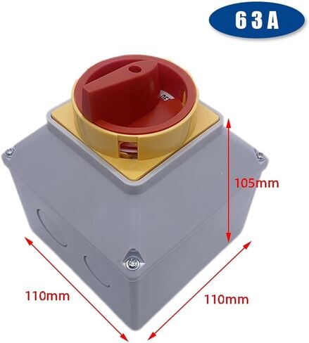 مفتاح المعزل مع صندوق واقي مقاوم للماء LW26GS-63/2M محرك التحكم الرئيسي مصدر الطاقة قطع الحمل قطع 63A in Kuwait