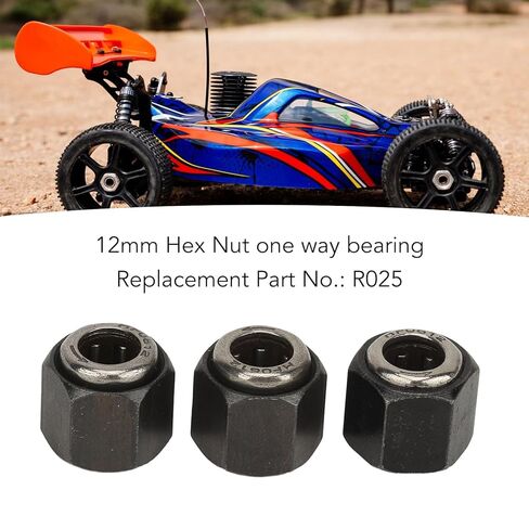 3pcs RC 12 mm Hex Nut One Way Bearing, R025 Compatible for VX 16 18 SH 21 Engines Parts for HSP 1/10 RC Car in Kuwait