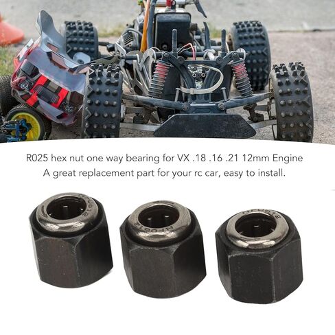3pcs RC 12 mm Hex Nut One Way Bearing, R025 Compatible for VX 16 18 SH 21 Engines Parts for HSP 1/10 RC Car in Kuwait