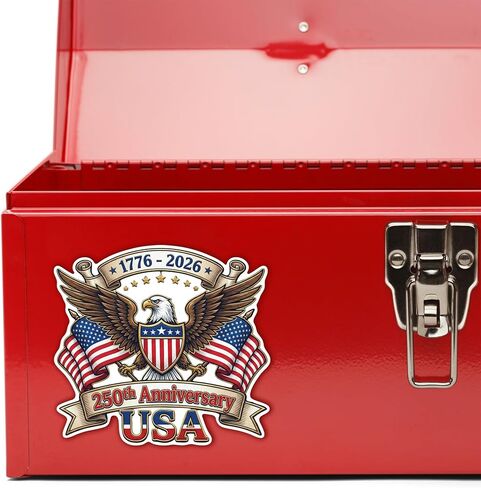 250th Anniversary USA 1776–2026 Magnet 5 Inch Patriotic Eagle American Flag Refrigerator Car Locker Toolbox Metal Surface Decor - KCM5069 in Kuwait
