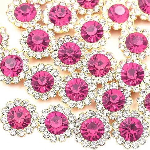 200 PCS 20 Mixed Colors 12MM Crystal Glass Sew on Rhinestones Jewels Gems for Crafting, Metal Base Claw Flower Sewing Bedazzling Rhinestone Gemstone for Clothes Shoes Hats Crafts Accessories in Saudi Arabia