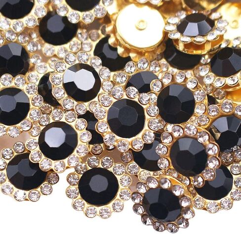 200 PCS 20 Mixed Colors 12MM Crystal Glass Sew on Rhinestones Jewels Gems for Crafting, Metal Base Claw Flower Sewing Bedazzling Rhinestone Gemstone for Clothes Shoes Hats Crafts Accessories in Saudi Arabia