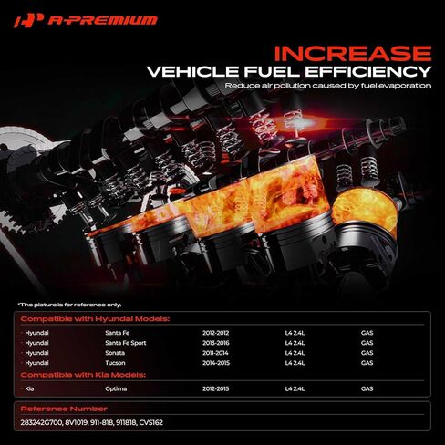 A-Premium Vacuum Switching Valve Compatible with Hyundai Sonata 2011-2014, Santa Fe 2012, Tucson 2014-2015, Santa Fe Sport 2013-2016 & Kia Optima 2012-2015, 2.4L, Gas in Kuwait