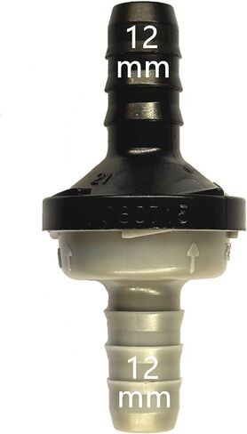 12mm Automotive Check Valve, 1/2 Inch Inlet & Outlet Vacuum & Fuel One-Way Valve for Chevrolet,BMW,Audi,VW,Mercedes-Ben,Ford,Porsche,Hyundai,Honda,Toyota,Nissan,GMC,Brake Booster, Water & Fuel Systems in Kuwait