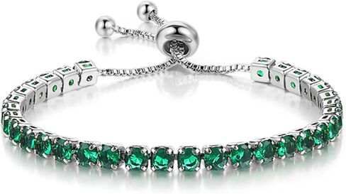 Tatibana Silver Bracele, Tennis Bracelets for Women White Gold Plated Diamond Classic Adjustable Slider Bracelet Silver Fashion Jewelry Wedding Gift for Women Gifts,Women Girls,Gifts, 不锈钢, gilded in Kuwait