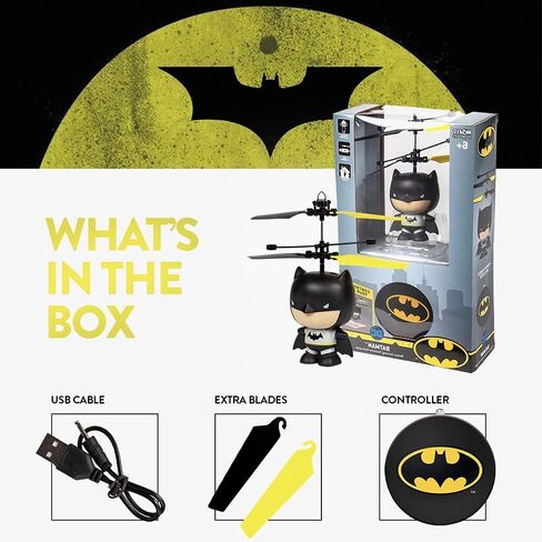 World Tech Toys DC Batman Big Head Helicopter Toy – Motion Sensor Flying Toy for Kids – DC Comics Licensed – Hand-Controlled Hover Toy – Ages 6+ in Kuwait