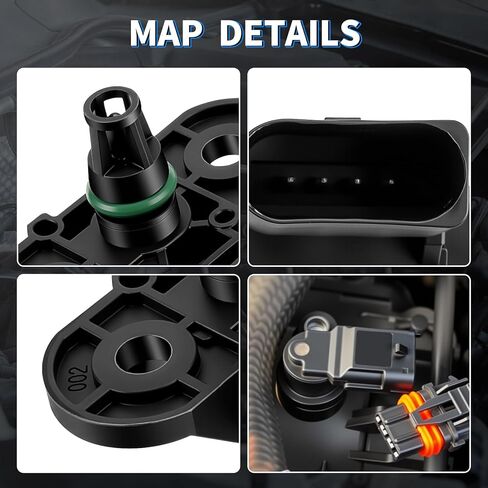 MAP Manifold Absolute Pressure Sensor Fit for Volkswagen Jetta Passat Golf Rabbit Touareg Beetle Bora Polo Audi Q5 A4 Quattro A6 Quattro Q7 A5 Quattro Audi S5 S6 A7 Quattro 0261230234 in Kuwait