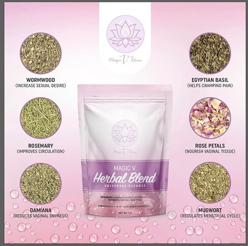Magic V Steam Yoni Kit Comes with Ready to Steam Yoni Herbs Tea Bags for V Cleansing, Moisturizing, Feminine Odor, Ph Balance & Postpartum Care in Saudi Arabia