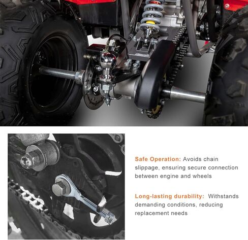 2 PCS Chain Axle Adjuster, 12.6mm M8 Chain Tensioner Compatible with 50cc 70cc 90cc 110cc 125cc ATV, Wheel Axle Adjuster for 4 Wheeler Quad Dirt Bike, Motorcycle Accessories in Kuwait