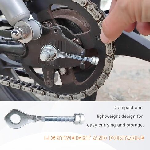 2 PCS Chain Axle Adjuster, 12.6mm M8 Chain Tensioner Compatible with 50cc 70cc 90cc 110cc 125cc ATV, Wheel Axle Adjuster for 4 Wheeler Quad Dirt Bike, Motorcycle Accessories in Kuwait