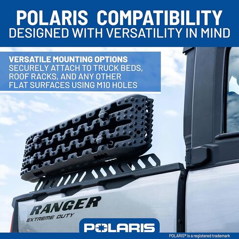 POLARIS Recovery Board Mounts - Fits M10 Roof Rack/Truck Bed Holes & Most Board Brands (4.72"-6.69" Spacing), Rust-Resistant Hardware in Kuwait