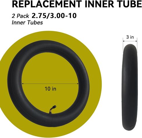 2 Pack 3.00-10 300-10 Inner Tube 80/100-10 Dirt Bike Inner Tubes with TR87 Bent Valve Stem for 2.75-10 3.00-10 80/100-10 Mini Pit Bikes Tire Tubes in Saudi Arabia