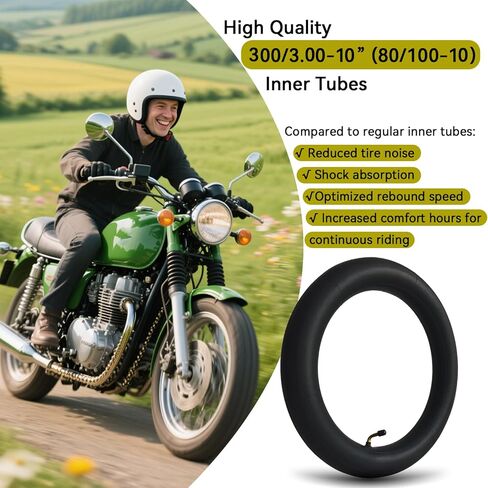 2 Pack 3.00-10 300-10 Inner Tube 80/100-10 Dirt Bike Inner Tubes with TR87 Bent Valve Stem for 2.75-10 3.00-10 80/100-10 Mini Pit Bikes Tire Tubes in Saudi Arabia