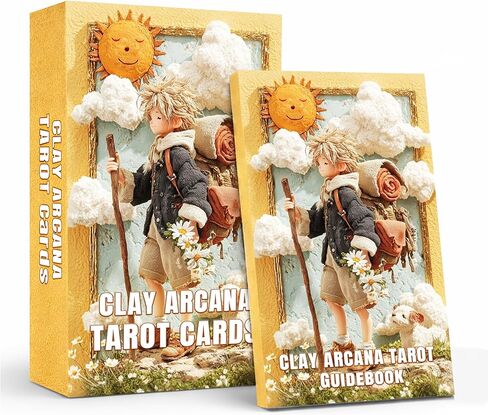 sishui Unique Tarot Deck, 78 Clay Tarot Cards for Beginners and Experienced Readers, with Guidebook, Tools for Reflection, Growth, and Spiritual Practice in Kuwait
