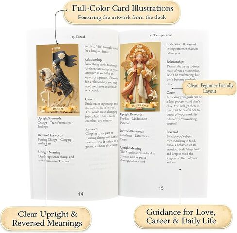 sishui Unique Tarot Deck, 78 Clay Tarot Cards for Beginners and Experienced Readers, with Guidebook, Tools for Reflection, Growth, and Spiritual Practice in Kuwait