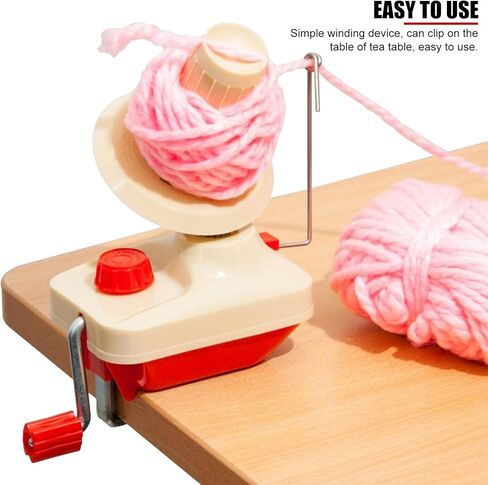 Portable Handheld Yarn Ball Winder with Clamp, for Winding Yarn Into Neat and Organized Balls, for Home Knitting and Crochet Enthusiasts in Kuwait