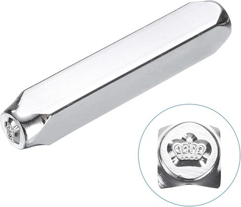 uxcell 1/4" (6mm) Punch Stamp 40Cr Alloy Steel, Cute Crown Pattern Punch Tool Punch Press Tool for Metal Plastic Wood Leather in Kuwait