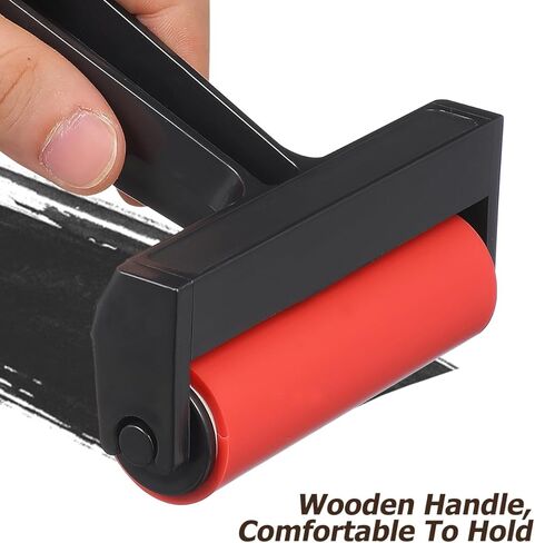 Ciieeo 2 Pack Printmaking Brayer Rollers - 4.9 inch Smooth Surface Ink Roller with Ergonomic Handle | Versatile Stamping Tool for Block Printing Painting and Glue Application in Kuwait