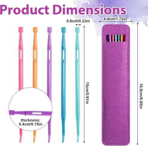 5 PCS that Purple Thang Sewing Tools, Sewing Notions Accessories Multifunctional Sewing Supplies Bodkin Sewing Tool for Quilting Supplies Sewing Craft Projects in Kuwait