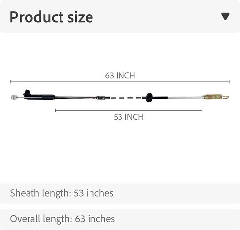 115-8439 Engine Blade Brake Cable for fits Toro 20333 20333C 20373 20376 20958 Replacement Compatible with 22" Recycler Lawn Mower 290-923 in Kuwait