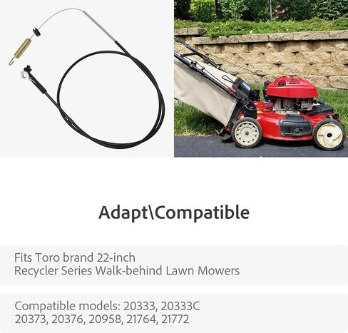 115-8439 Engine Blade Brake Cable for fits Toro 20333 20333C 20373 20376 20958 Replacement Compatible with 22" Recycler Lawn Mower 290-923 in Kuwait