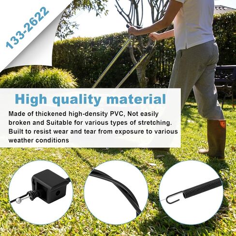 133-2622 Brake Cable Compatible with Toro Turfmaster Exmark 30-inch Mowers, 2-Bail Brake Cable fits 22210 ECS180CKA30000 Lawn Mowers Control Brake Stop Cable Replace for 121-2310 1332622 in Kuwait