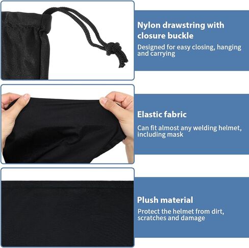 JJUNW 2 Pack Helmet Bags, Black Lightweight Motorcycle Helmet Storage Carrying Bags for Ski Motorcycle Bicycle Bike Riding Travel in Kuwait