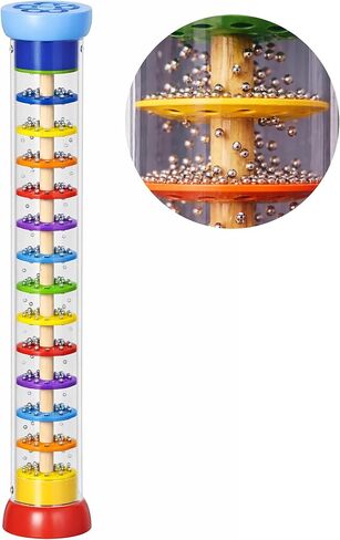 Goki Wooden Rain Stick Musical Instrument I Montessori Rainmaker Toy for Toddlers 1-3 - Sensory Baby Rattle & Auditory Development Toy for Boys & Girls - Wooden Rainstick in Kuwait