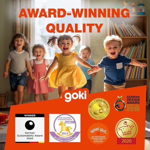 Goki Wooden Rain Stick Musical Instrument I Montessori Rainmaker Toy for Toddlers 1-3 - Sensory Baby Rattle & Auditory Development Toy for Boys & Girls - Wooden Rainstick in Kuwait