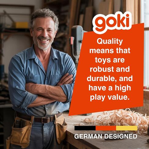 Goki Wooden Rain Stick Musical Instrument I Montessori Rainmaker Toy for Toddlers 1-3 - Sensory Baby Rattle & Auditory Development Toy for Boys & Girls - Wooden Rainstick in Kuwait