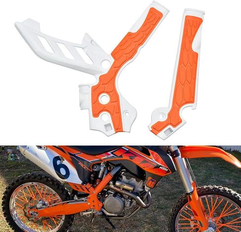 غطاء حماية لإطار الدراجة النارية X-Grip لـ KTM XCW XCFW SX SXF EXC EXCF 125 150 250 350 400 450 500 2011-2016 (أسود برتقالي) in Kuwait