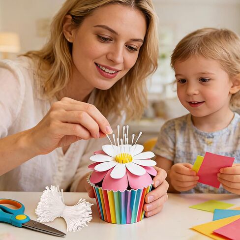 White Flower Stamens 2000Pcs (5 Bundles of 400), 2.3 Inch Cotton Stamens for Flower Making, Bulk Stamens for Wedding Bouquets, Sugar Flowers, DIY Floral Arrangements, Artificial Flower Centers in Kuwait