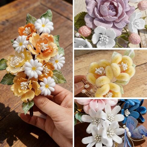 White Flower Stamens 2000Pcs (5 Bundles of 400), 2.3 Inch Cotton Stamens for Flower Making, Bulk Stamens for Wedding Bouquets, Sugar Flowers, DIY Floral Arrangements, Artificial Flower Centers in Kuwait