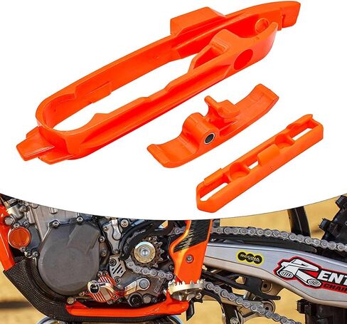 سلسلة الدراجات النارية دليل المنزلق Swingarm ومشبك خرطوم الفرامل لـ KTM SX SXF XC XCF 125 150 250 300 350 450 690 إندورو SMC (أسود) in Kuwait