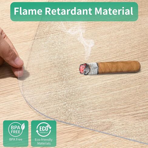 NATRKE Clear Chair Mat for Hardwood Floor, 36" × 48" Office Chair Mat Transparent Floor Mat with Non-Slip Frosted Back, Heavy Duty PVC Protector Mat for Home, Office & Tile Floors in Kuwait