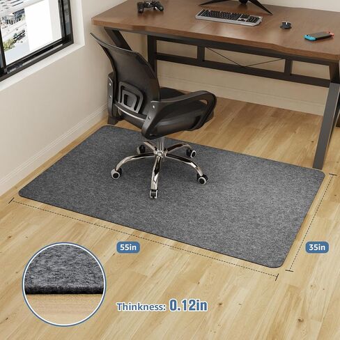 Placoot Desk Chair Mat for Hardwood Floor & Tile 55"x35" Office Chair Mat for Rolling Chairs Large Anti-Slip-Recyclable Material Computer Chair Mat Rug for Office/Home in Kuwait