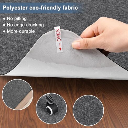 Placoot Desk Chair Mat for Hardwood Floor & Tile 55"x35" Office Chair Mat for Rolling Chairs Large Anti-Slip-Recyclable Material Computer Chair Mat Rug for Office/Home in Kuwait