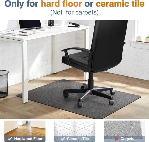 Placoot Desk Chair Mat for Hardwood Floor & Tile 55"x35" Office Chair Mat for Rolling Chairs Large Anti-Slip-Recyclable Material Computer Chair Mat Rug for Office/Home in Kuwait