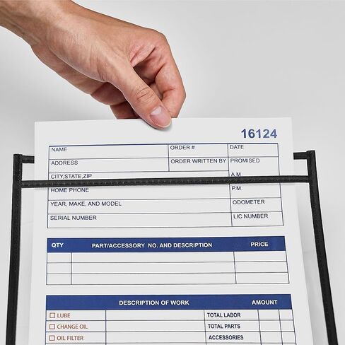 Staples Heavy Duty Job Ticket Holders, 9 x 12 Inches, Clear, Reinforced Edges, Durable Vinyl, Top-Loading, Secure Document Display, 50/Carton in Kuwait