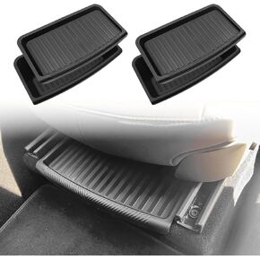 2PCS Under Seat Storage Box for 2025-2026 Tesla Model Y Juniper (Launch Series), Hidden Underseat Organizer Tray with Lid, TPE Non-Slip Waterproof Storage Bins Interior Accessories in Kuwait