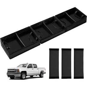 Autorder Under Seat Storage Box for 2011-2025 Chevrolet Silverado 1500 2500 & GMC Sierra, Truck Underseat Organizer with Removable Divider, 1680D Oxford Fabric Storage Container with Mesh Pockets in Kuwait