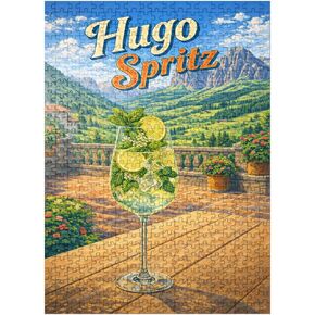 MyPuzzle Hugo Spritz - شرفة جبل جبال الألب - أحجية الصور المقطوعة الممتازة المكونة من 300 قطعة للبالغين in Kuwait