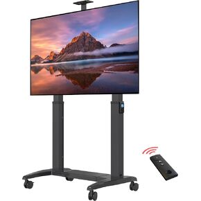 عربة تلفزيون متنقلة مزودة بمحركات شديدة التحمل من NB لتلفزيون بشاشة مسطحة LCD OLED مقاس 120 بوصة كحد أقصى أو لوحة ذكية، تحميل يصل إلى 300 رطل، حامل رفع كهربائي بحد أقصى VESA 1000x600 A80 in Kuwait