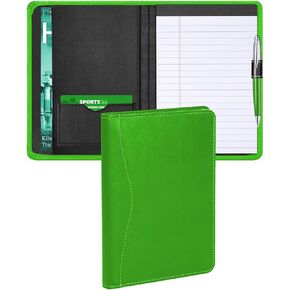 Lcjtop Padfolio/Portfolio Binder، Mini Padfolio Portfolio Binder 5 × 8 وسادة كتابة قانونية، مجلد منظم مستندات A5 للرجال والنساء، أزرق داكن. in Kuwait
