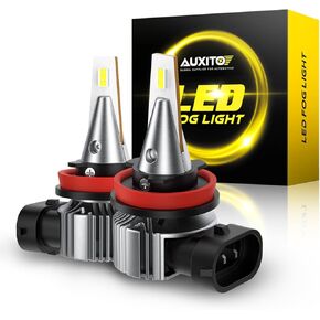 مصابيح AUXITO H7، خرج فائق 6X، 6500K أبيض بارد، عمر طويل، مصابيح كهربائية بديلة صغيرة الحجم 1:1، Plug-N-Play، حزمة من 2 in Kuwait