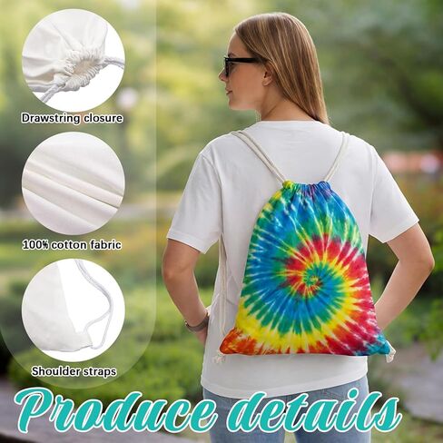 Silkfly 36 Pack White Cotton Tie Dye Blank Set Include 12 Pcs Bucket Hat,Drawstring Bag and Bandanas,DIY Craft Supplies for Tie Dye Party, Back to School, Large Groups in Kuwait