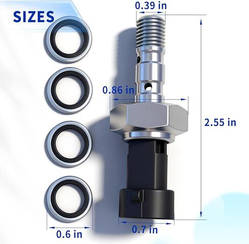 Brake Pressure Switch Replace for Polaris 4014262 791071 4081117 Model Compatible with Polaris Ranger XP 1000,RZR Turbo, Ace 150, RZR 570 900 1000 XP Turbo, Sportsman 570 with 4 Pcs Line Seal in Kuwait