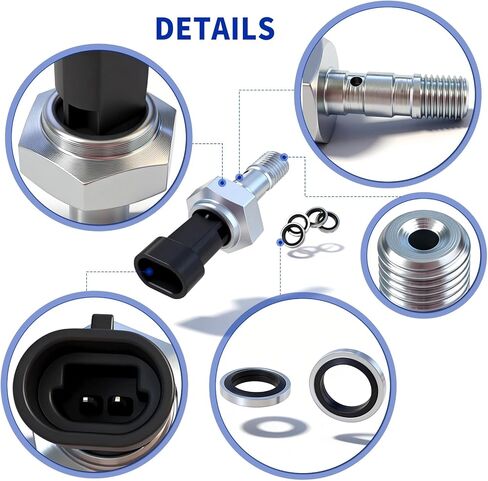 Brake Pressure Switch Replace for Polaris 4014262 791071 4081117 Model Compatible with Polaris Ranger XP 1000,RZR Turbo, Ace 150, RZR 570 900 1000 XP Turbo, Sportsman 570 with 4 Pcs Line Seal in Kuwait